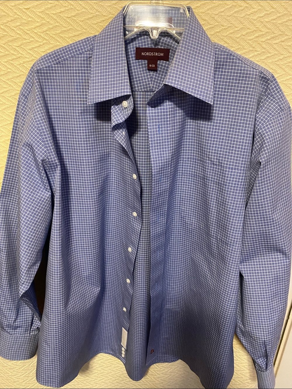 Nordstrom Men’s Blue Micro-Check Dress Shirt